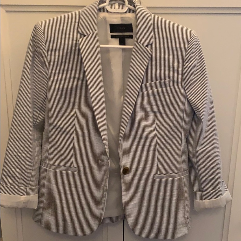 Jcrew seersucker blazer